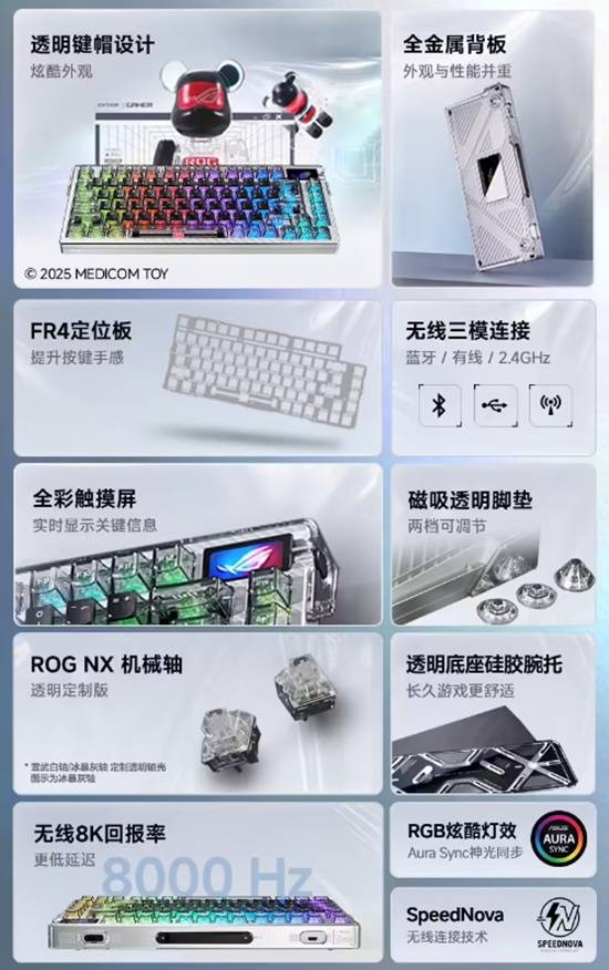 eme SE三模机械键盘：全铝外壳+热插拔客制化开元棋牌3599元！华硕推出ROG夜魔Extr(图2)